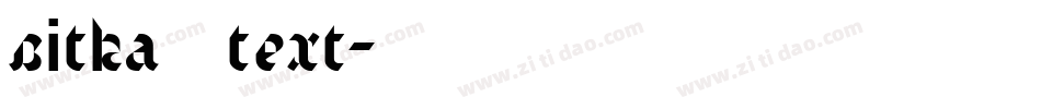 sitka text字体转换